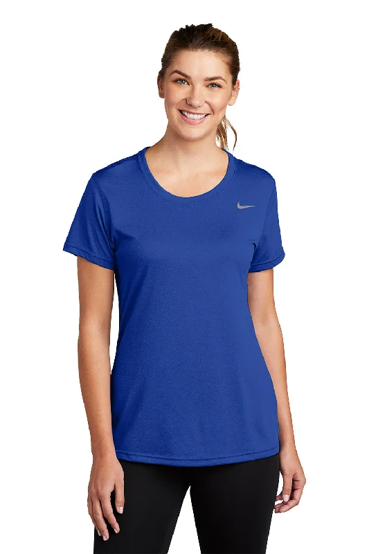 cropped kids t-shirts -Nike Womens Team rLegend Dri-Fit Moisture Wicking Short Sleeve Crewneck T-Shirt - Game Royal Blue