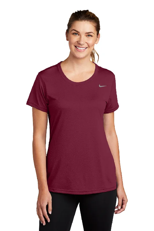 baseball kids t-shirts -Nike Womens Team rLegend Dri-Fit Moisture Wicking Short Sleeve Crewneck T-Shirt - Team Maroon