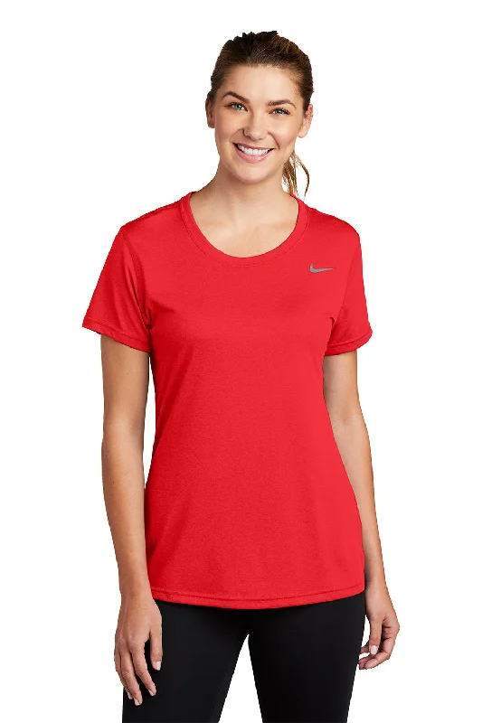 solid kids t-shirts -Nike Womens Team rLegend Dri-Fit Moisture Wicking Short Sleeve Crewneck T-Shirt - University Red