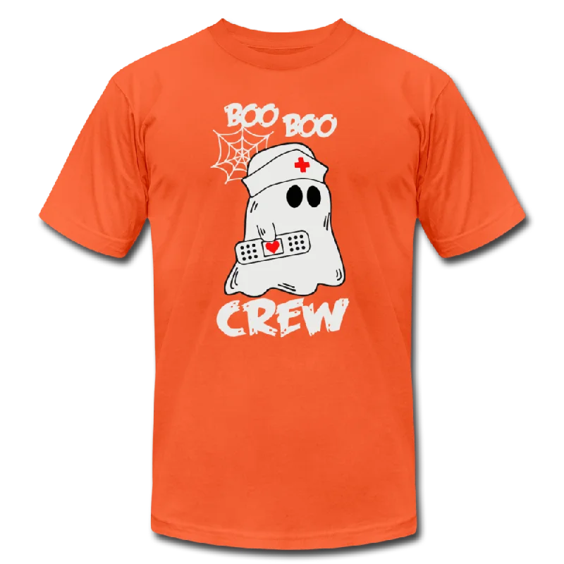 vintage cotton graphic t-shirts -NURSE BOO BOO CREW Unisex Jersey T-Shirt by Bella + Canvas