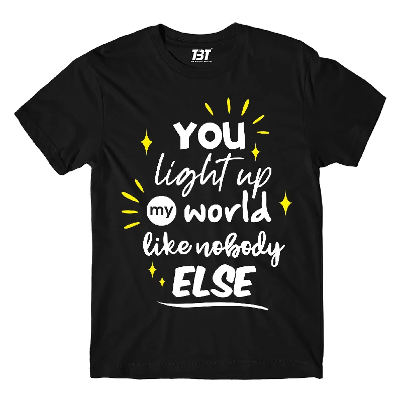 custom funny graphic t-shirts -One Direction T shirt - You Light Up My World