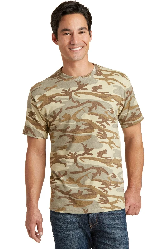 loose t-shirts relaxed -Port & Company Core Cotton Camo Tee. PC54C