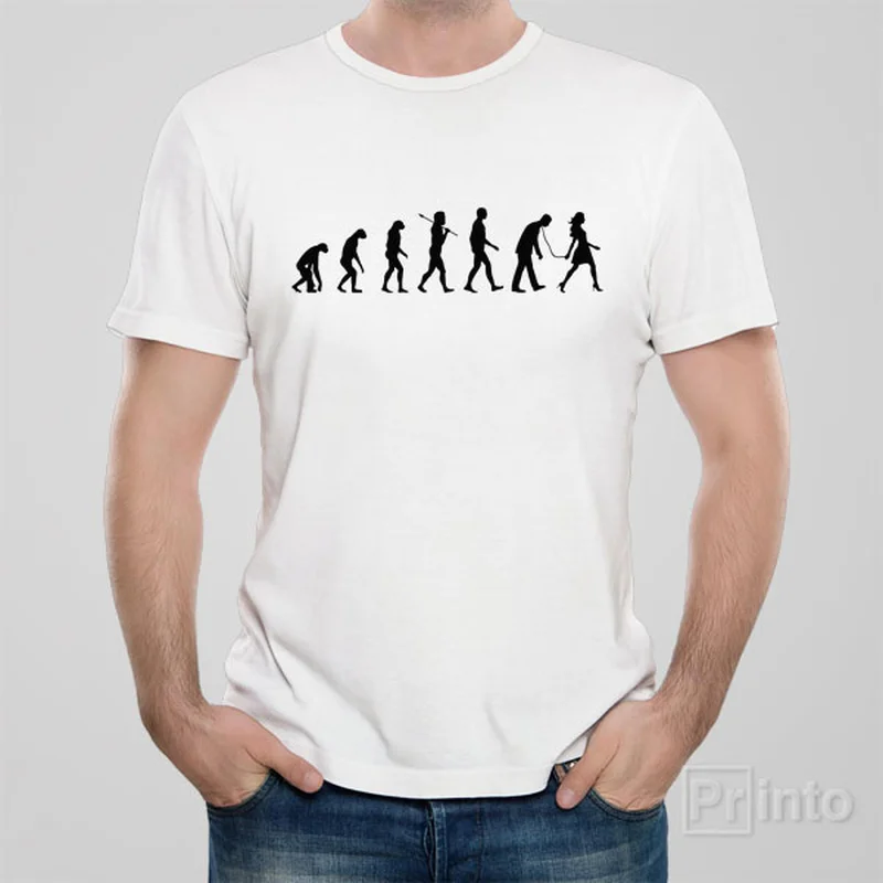 neon funny t-shirts -Real Evolution of men T-shirt