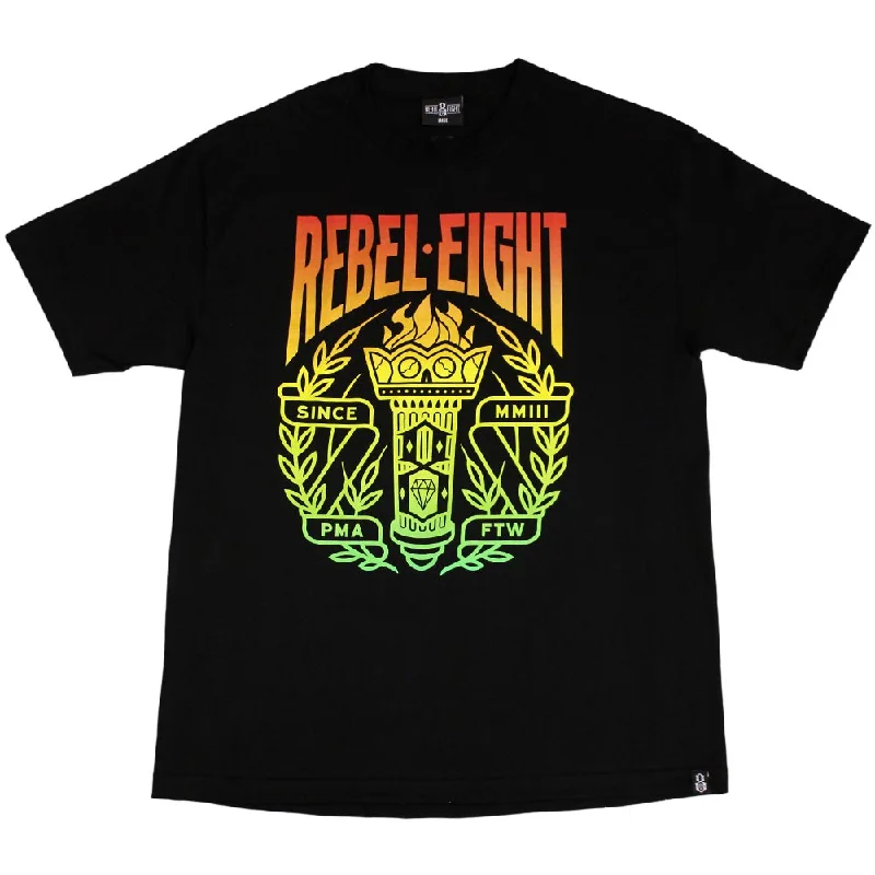 custom kids t-shirts -Rebel8 Torch T-shirt Black