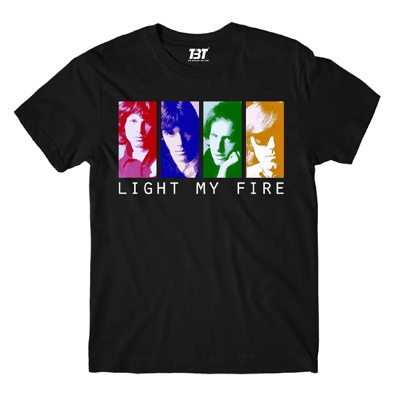 cropped eco t-shirts -The Doors T shirt - Light My Fire Pop Art