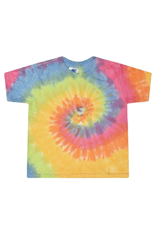 distressed eco t-shirts -Tie-Dye Womens Cropped Short Sleeve Crewneck T-Shirt - Eternity