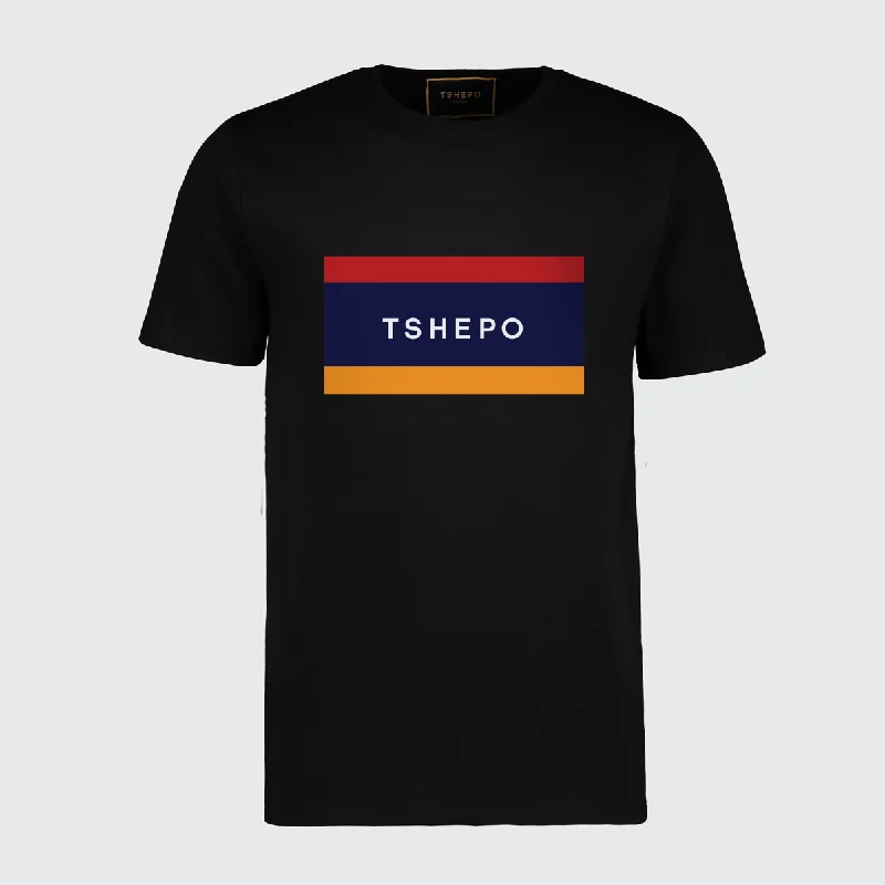 neon kids t-shirts -TSHEPO FLAGSHIP T-SHIRT, BLACK