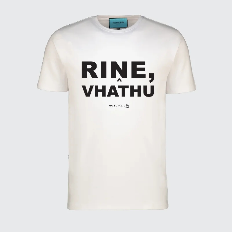 custom streetwear t-shirts -TSHEPO, RINE, VHATHU T-SHIRT, WHITE