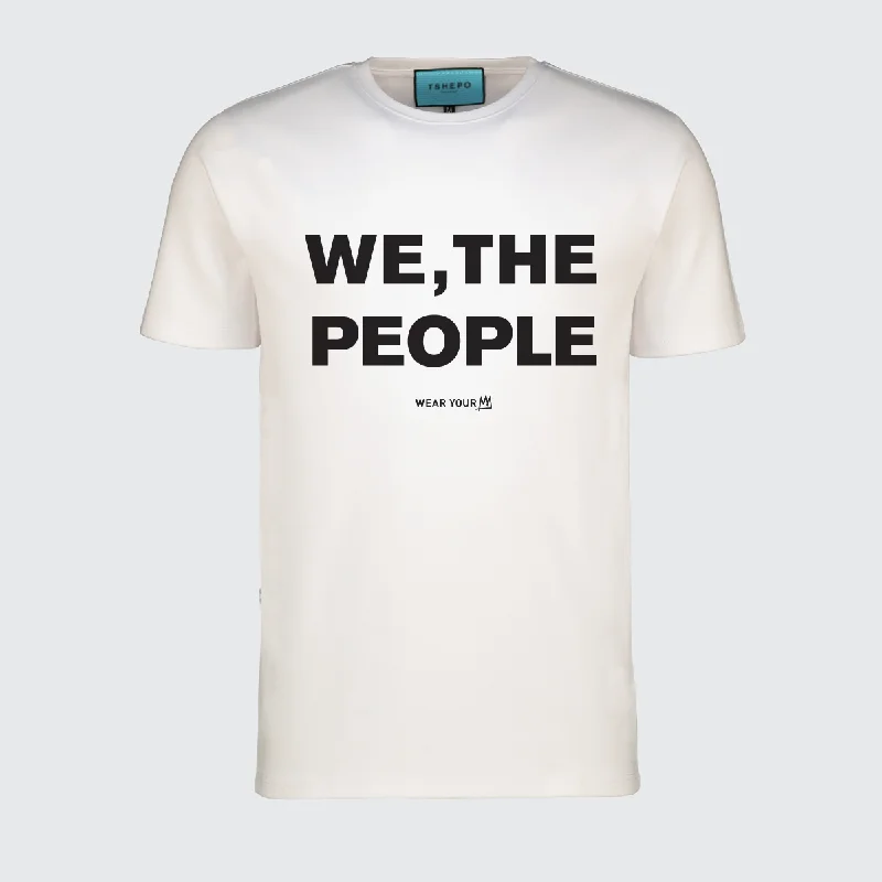 eco couple t-shirts -TSHEPO, WE THE PEOPLE T-SHIRT, WHITE