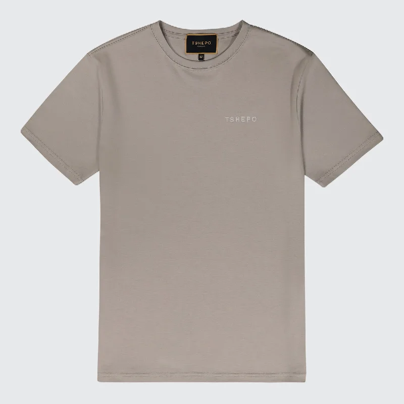 eco plain t-shirts -TSHEPO WORDMARK T-SHIRT, GREY