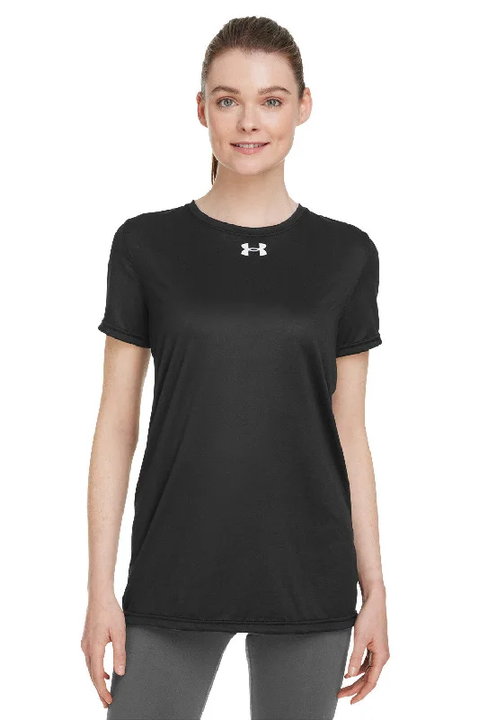 pocket eco t-shirts -Under Armour Womens Team Tech Moisture Wicking Short Sleeve Crewneck T-Shirt - Black