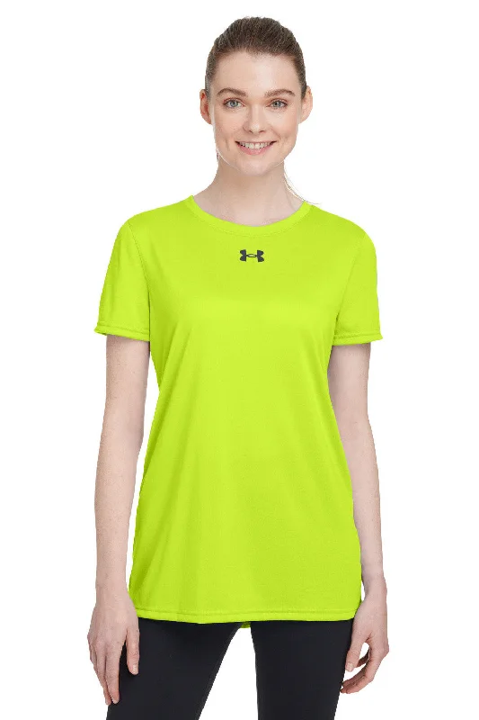 custom eco t-shirts -Under Armour Womens Team Tech Moisture Wicking Short Sleeve Crewneck T-Shirt - Hi Vis Yellow