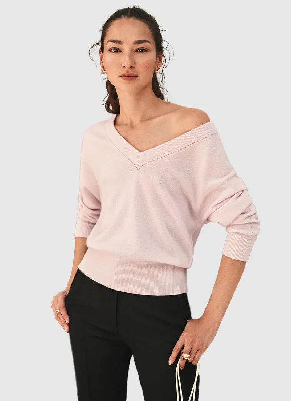 pullover sweater soft layers -Cardigan for layering with leggings -Cashmere V-Neck Pullover