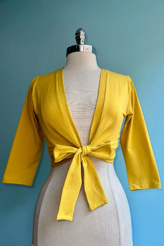 pullover sweater autumn days -Jacket for cool, chic layering -Sunflower Yellow Sweet Sweater by Heart of Haute