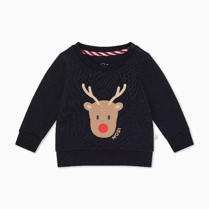 pullover sweater lightweight knit -Cardigan for practical yet stylish layering -Reindeer Sweater