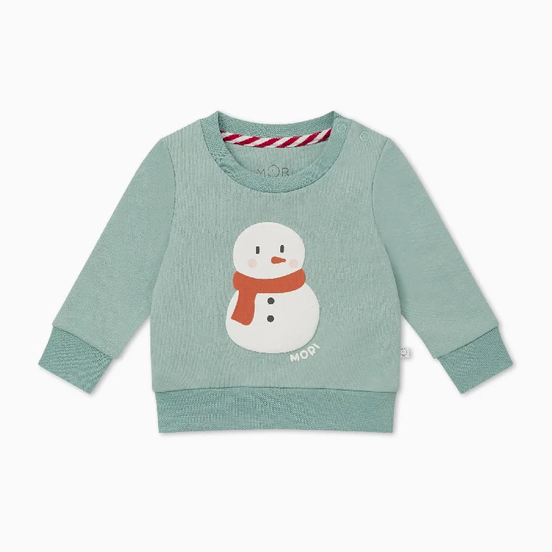 pullover sweater home wear -Cardigan for relaxed and chic layering -Snowman Sweater