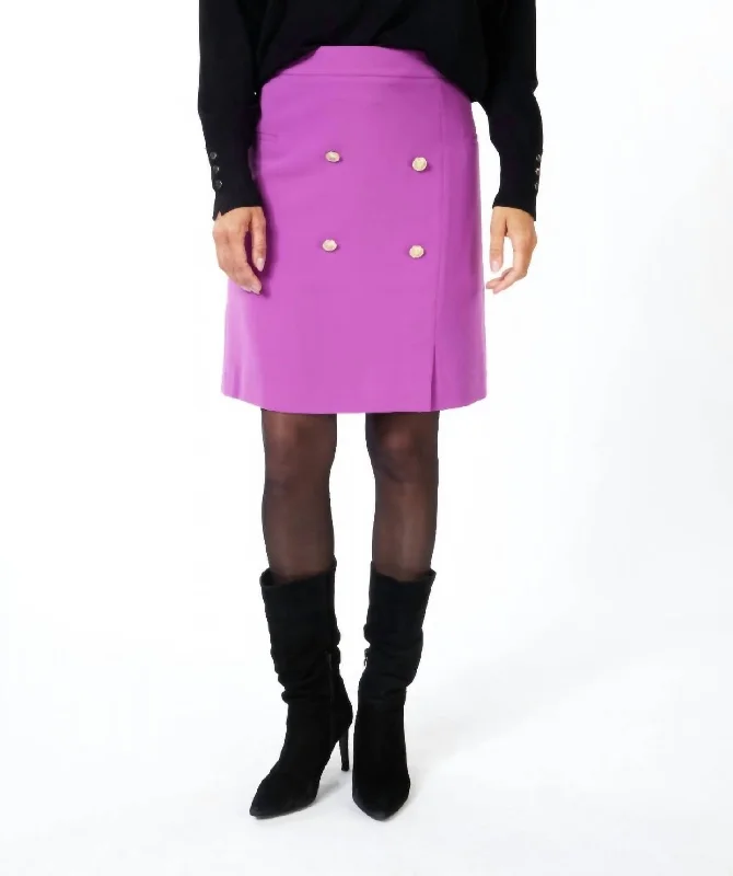 Skirts for relaxed picnics -Short City Skirt In Violet