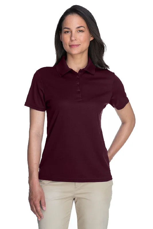 floral shirts men -Core 365 Womens Origin Performance Moisture Wicking Short Sleeve Polo Shirt - Burgundy