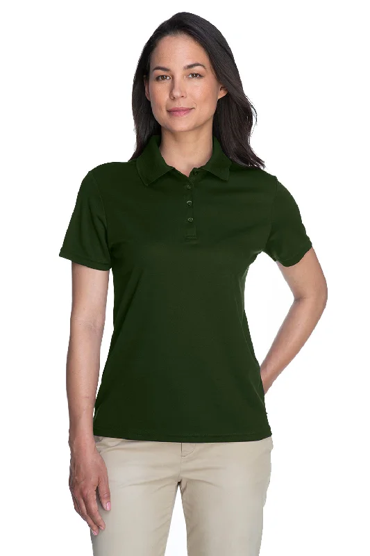 striped shirts casual -Core 365 Womens Origin Performance Moisture Wicking Short Sleeve Polo Shirt - Forest Green