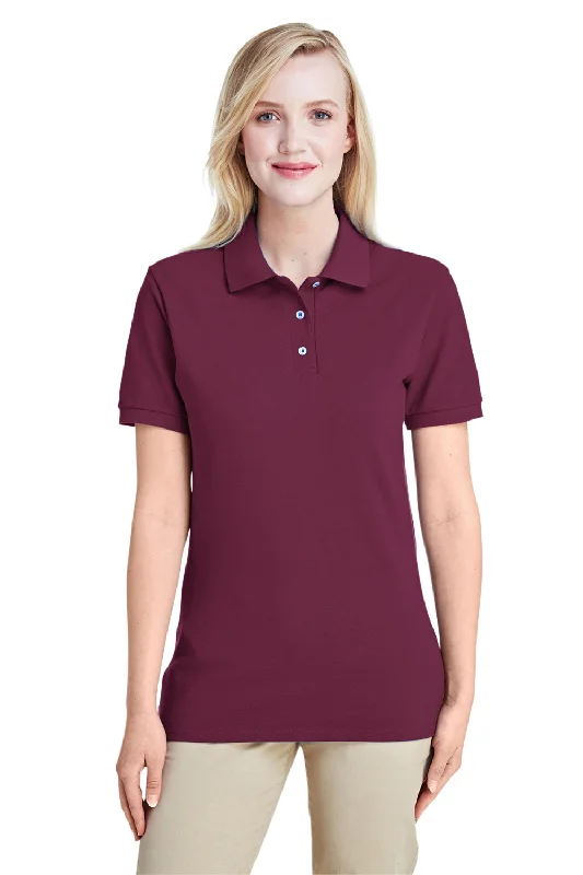 plaid shirts flannel -Jerzees Womens Short Sleeve Polo Shirt - Maroon