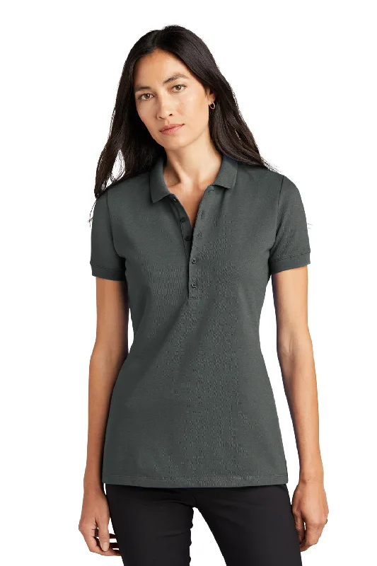 tunic blouses relaxed -Mercer+Mettle Womens Moisture Wicking Short Sleeve Polo Shirt - Anchor Grey