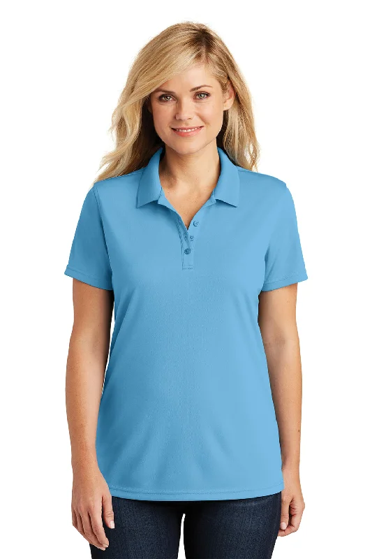 graphic shirts streetwear -Port Authority Womens Dry Zone Moisture Wicking Short Sleeve Polo Shirt - Carolina Blue