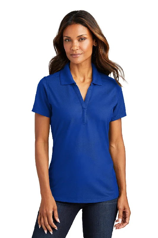 chiffon shirts airy -Port Authority Womens EZPerformance Moisture Wicking Short Sleeve Polo Shirt - True Royal Blue