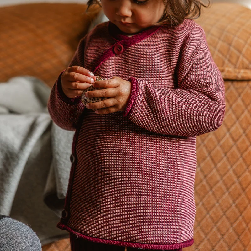 cardigan with bow detail -Pullover sweater for fresh autumn layers -Merino Baby Jacket (0-4y)