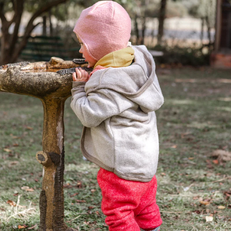 cardigan for cool nights -Pullover sweater for fashionable cold weather looks -Hooded Jacket - Organic Wool/Cotton Fleece (6m-3y)