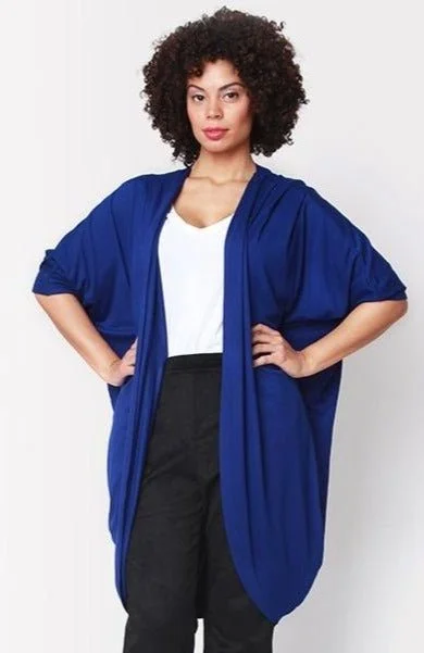 cardigan stylish casual -Pullover sweater for cool autumn evenings -Mia Cocoon Cardigan // Cobalt