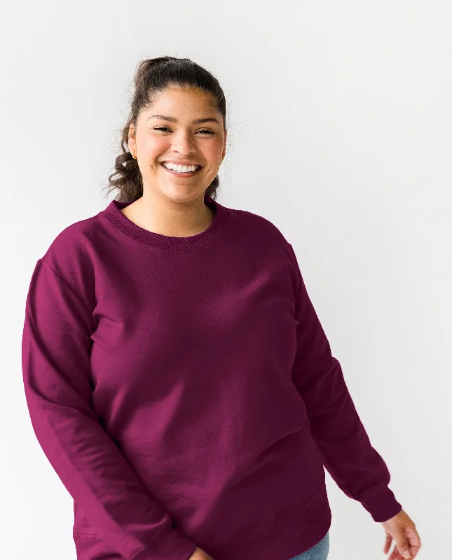 cardigan for daily comfort -Pullover sweater for casual chic looks -The Crewneck Sweatshirt in Poison