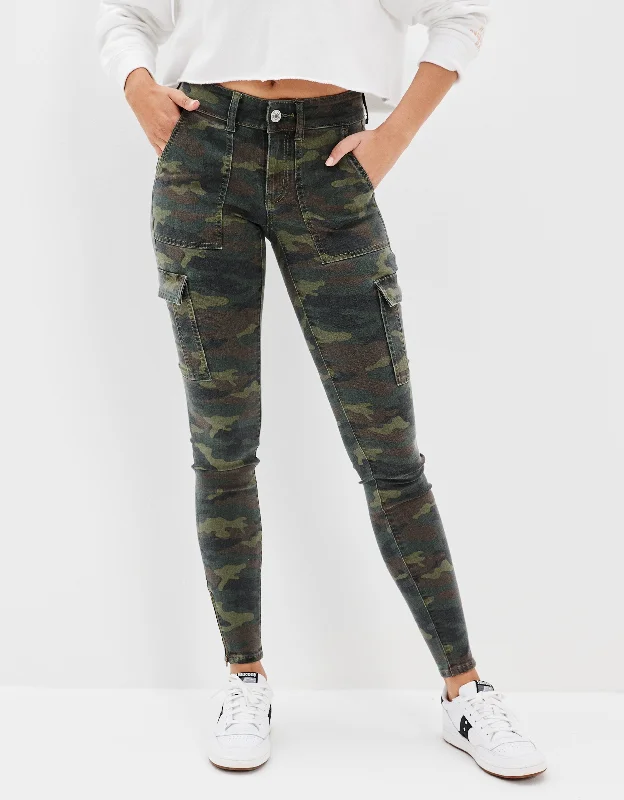 Pants for athletic-chic looks -AE Ne(x)t Level Low-Rise Cargo Camo Jegging