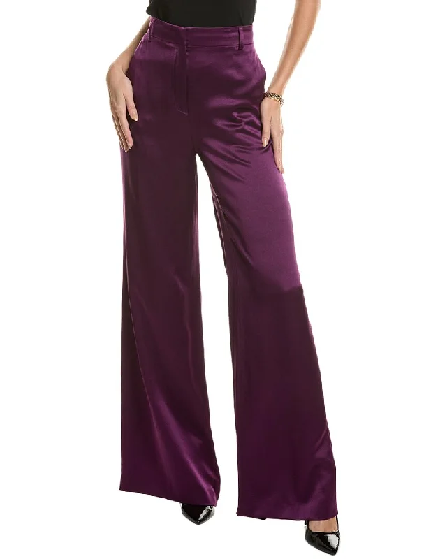 Pants for trendy event wear -Alberta Ferretti Silk Trouser