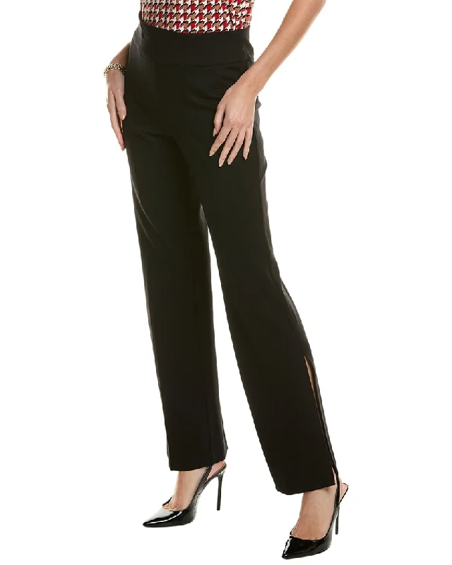 Pants for cozy home-office fashion -Anne Klein High-Rise Slit Boot Pant