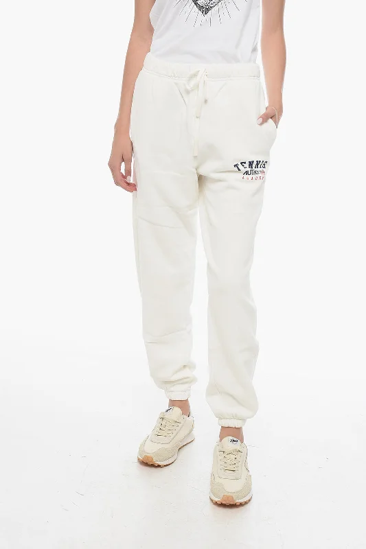 Pants for holiday getaway outfits -Autry Fleeced-Cotton Joggers with Drawstring Waist