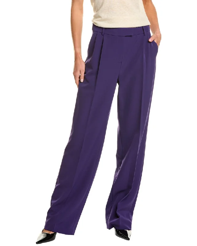 Pants for relaxed weekend outfits -BCBGMAXAZRIA Pleated Straight Leg Pant