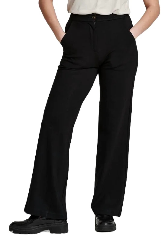 Pants for laid-back weekends -Bishop High Rise Pant In Black