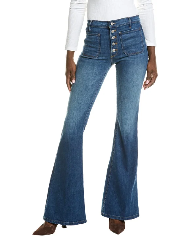 Pants for cool weather street fashion -Black Orchid Audrey Patch Pocket Ramble On Flare Jean