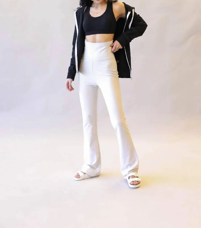 Pants for warm-weather essentials -Bootcut Yoga Pants In Bone