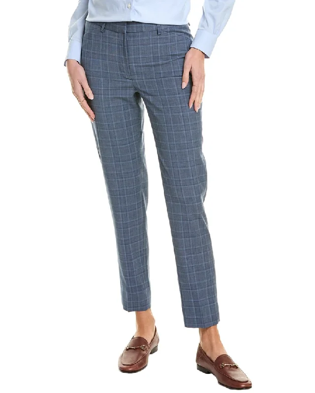 Pants for athletic yet stylish wear -Brooks Brothers Explorer Slim Crop Wool-Blend Pant