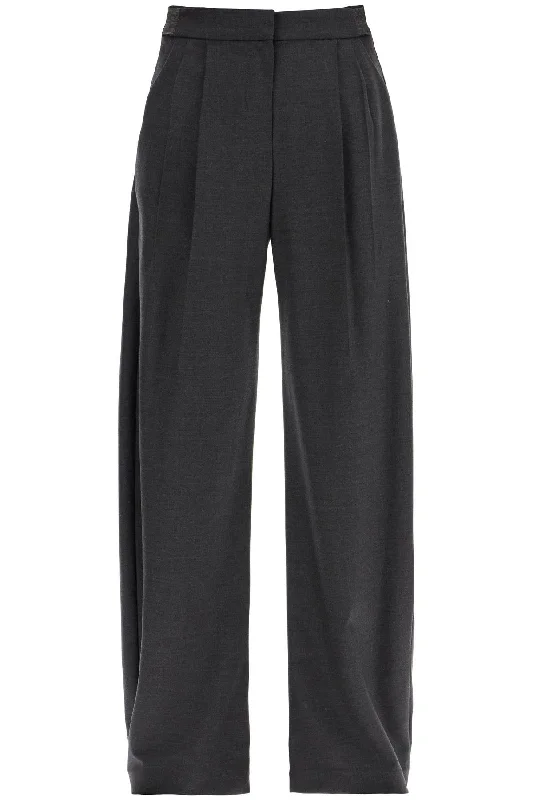 Pants for trendy professional looks -Brunello Cucinelli Women's Stretch Wool Trousers For Men/W