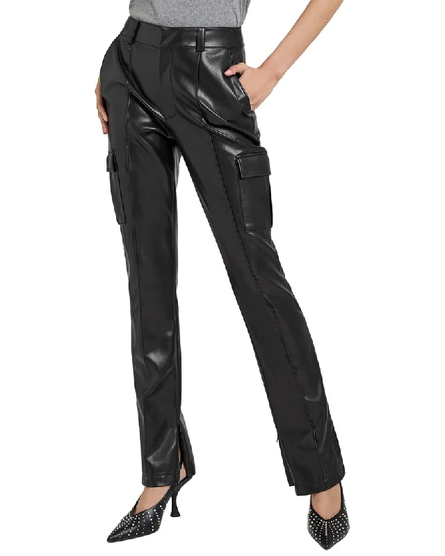 Pants for smart-casual streetwear -Cinq à Sept Vegan Leather Norah Pant