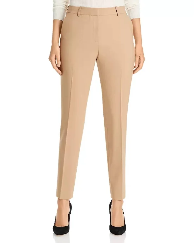 Pants for professional weekend style -Clinton Ankle Pant In Cammello Melange