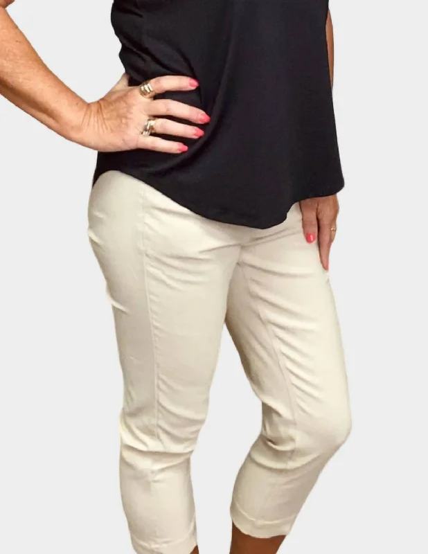 Pants for family-friendly fashion -Contemporary Crop Pant In Stone