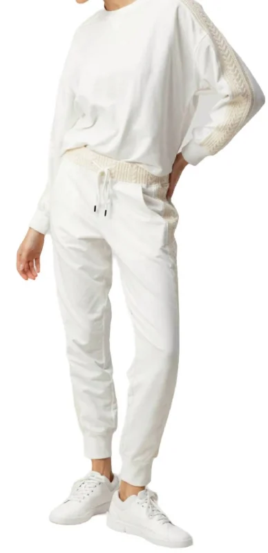 Pants for layering -Davina Jogger Pants In Coconut Milk