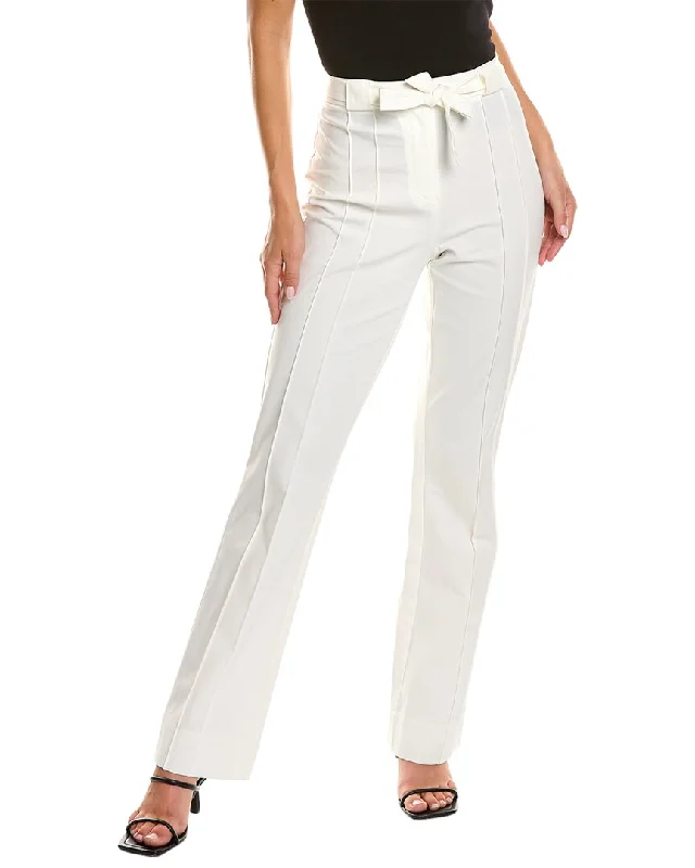 Pants for stylish street chic looks -Donna Karan Luxe Tech Belted Seam Pant