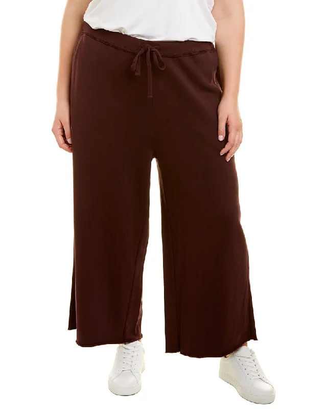 Pants for fashionable dinner dates -EILEEN FISHER Plus French Terry Wide Leg