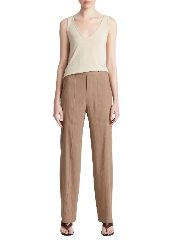 Pants for business casual Friday -High Waist Pull On Trouser In Shale