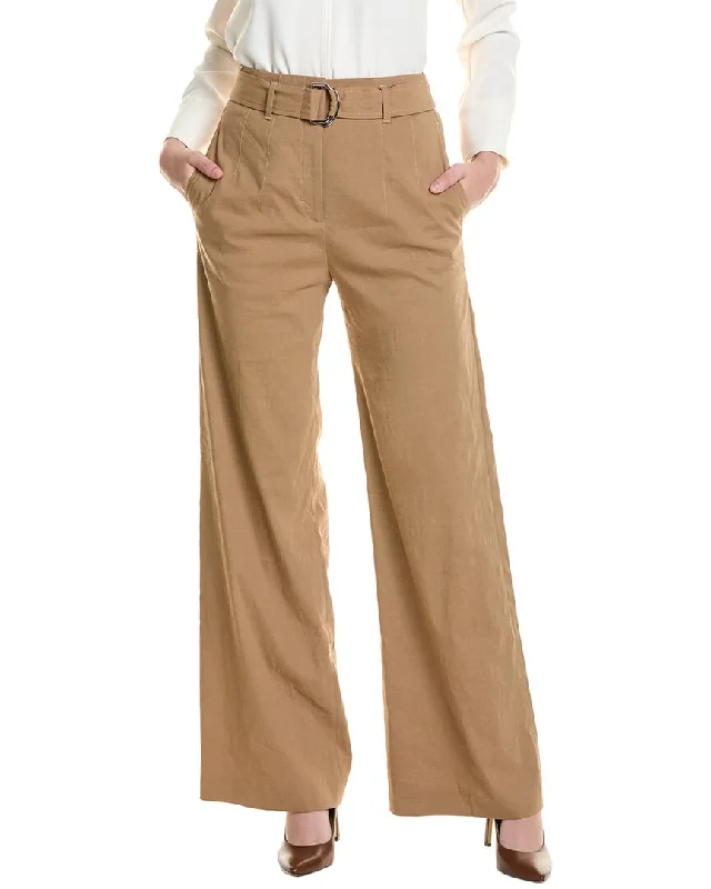 Pants for sporty casual style -Hugo Boss Tasena Linen-Blend Pant