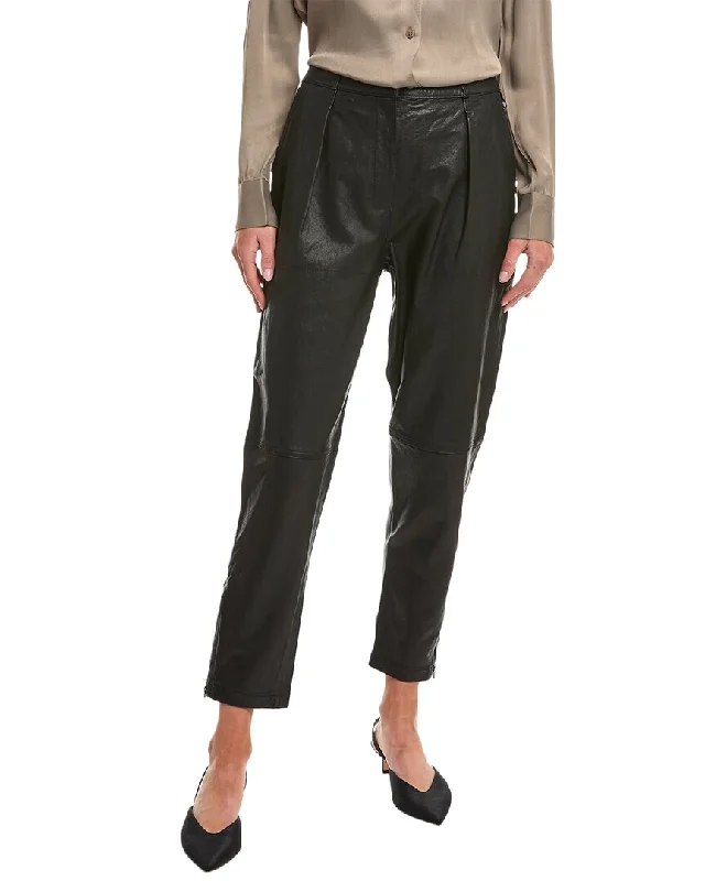 Pants for laid-back styling -IRO Stara Leather Pant